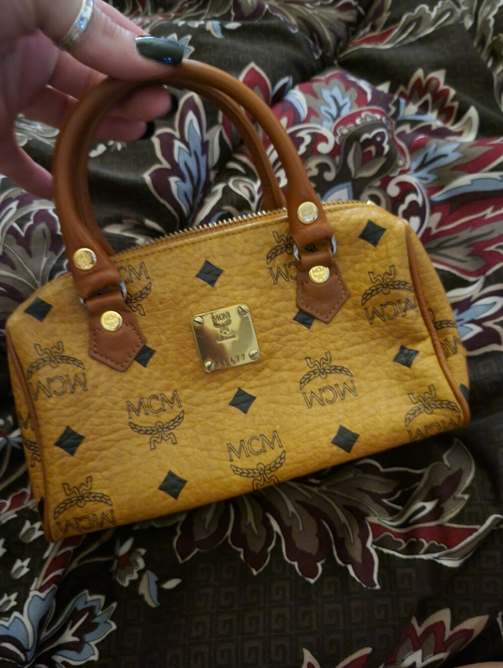 MCM Mini Nano Visetos Boston Speedy Bag